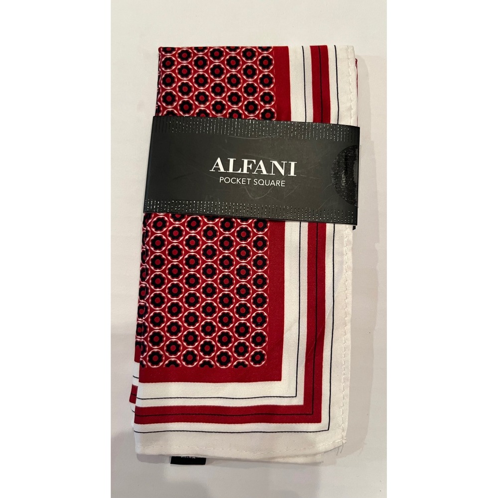 Alfani Pocket Square Red Blue White One Size‎ MSRP $35
